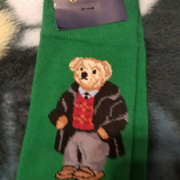 ralph lauren teddy bear socks